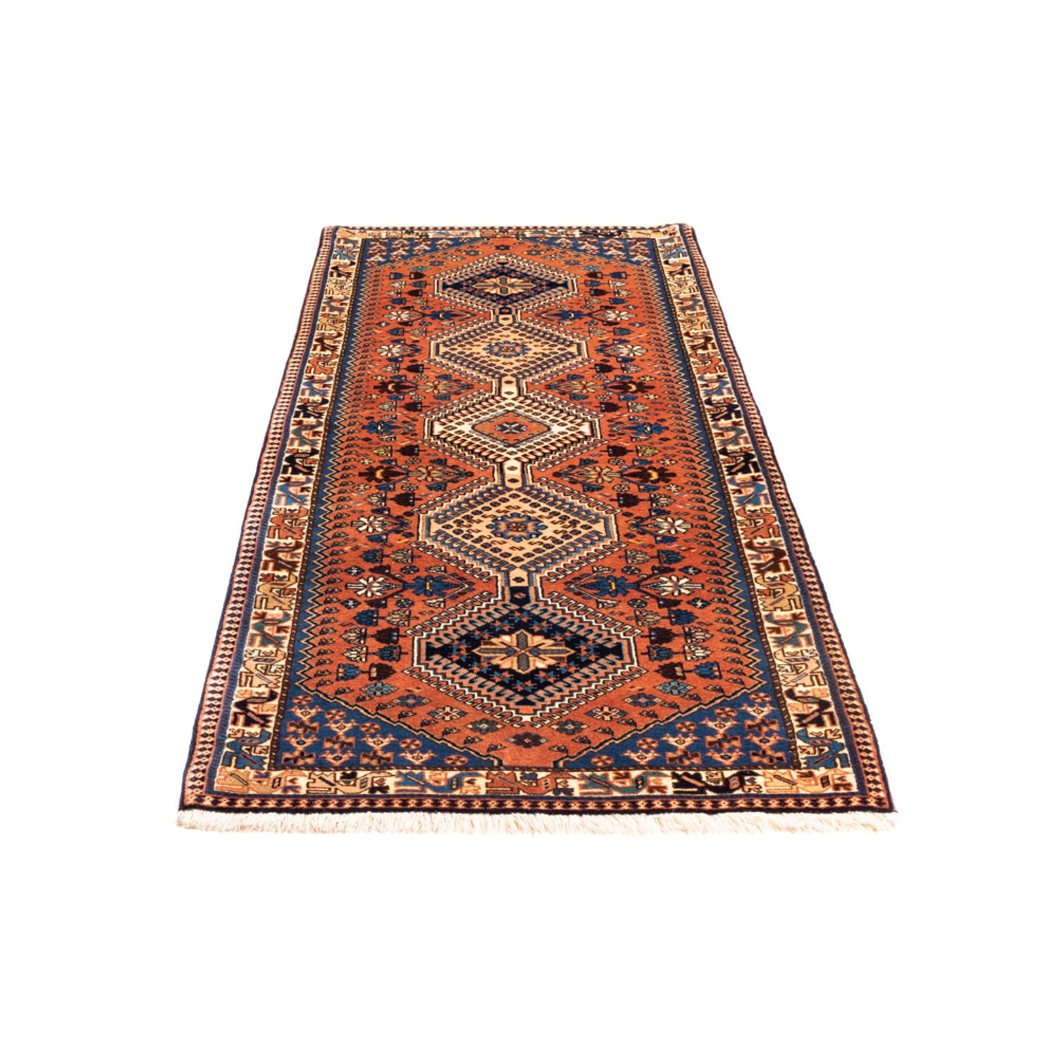 Tapis de couloir Tapis persan - Nomadic - 200 x 80 cm - rouge