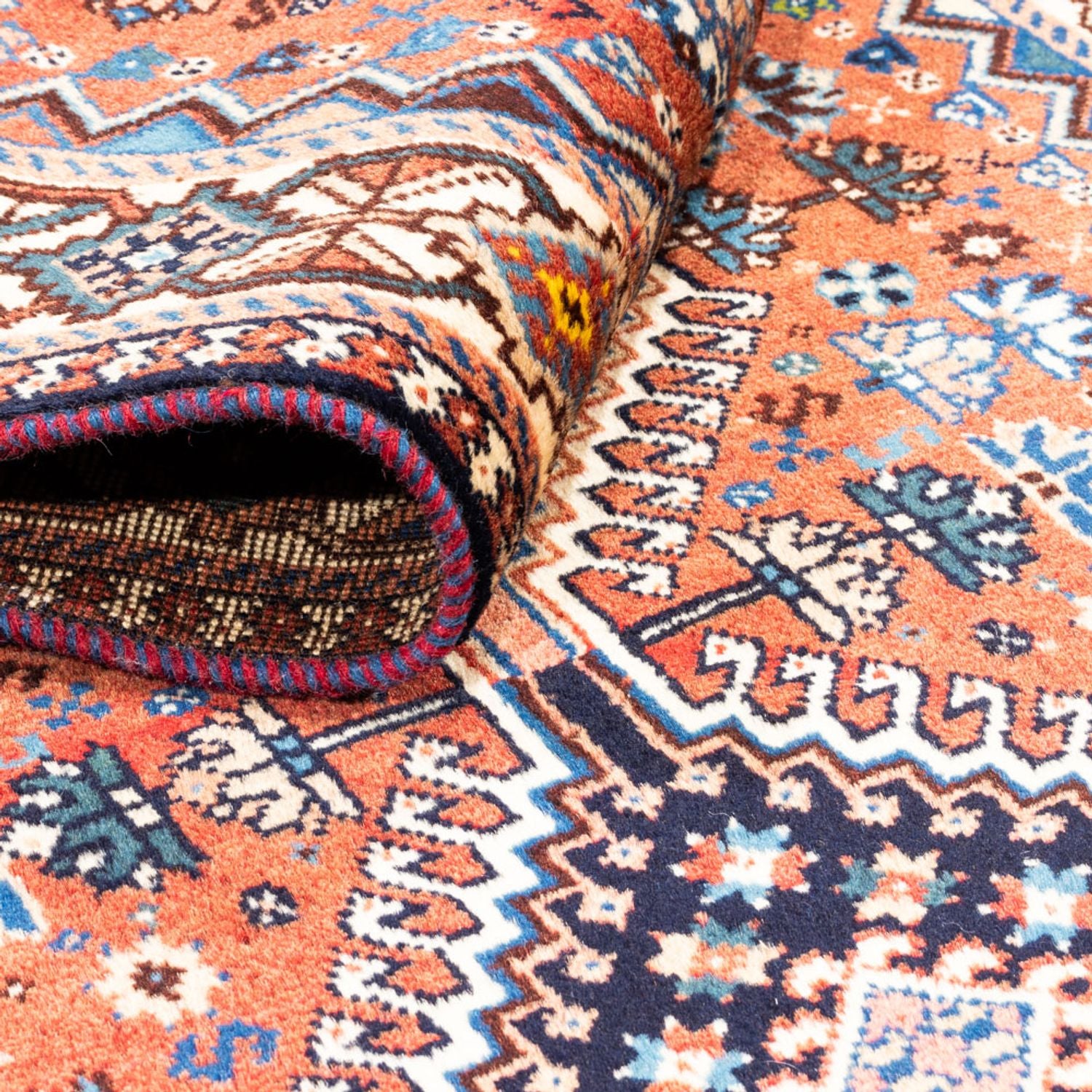 Tapis de couloir Tapis persan - Nomadic - 195 x 80 cm - rouge