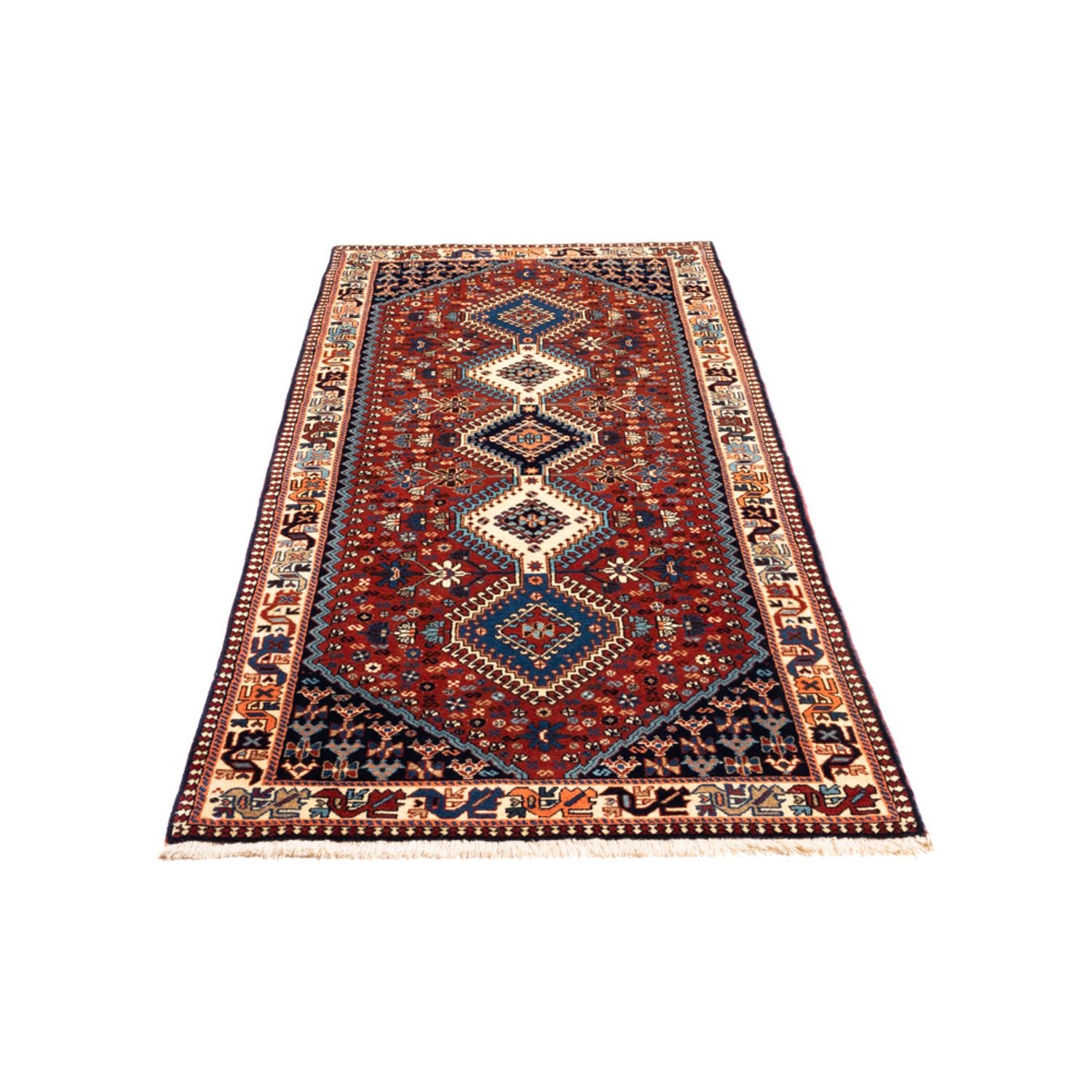 Tapis de couloir Tapis persan - Nomadic - 200 x 80 cm - rouge