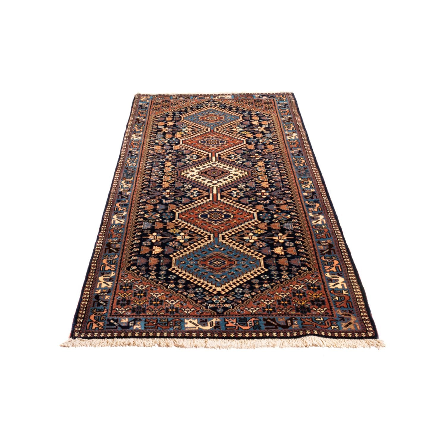 Tapis de couloir Tapis persan - Nomadic - 202 x 84 cm - bleu foncé