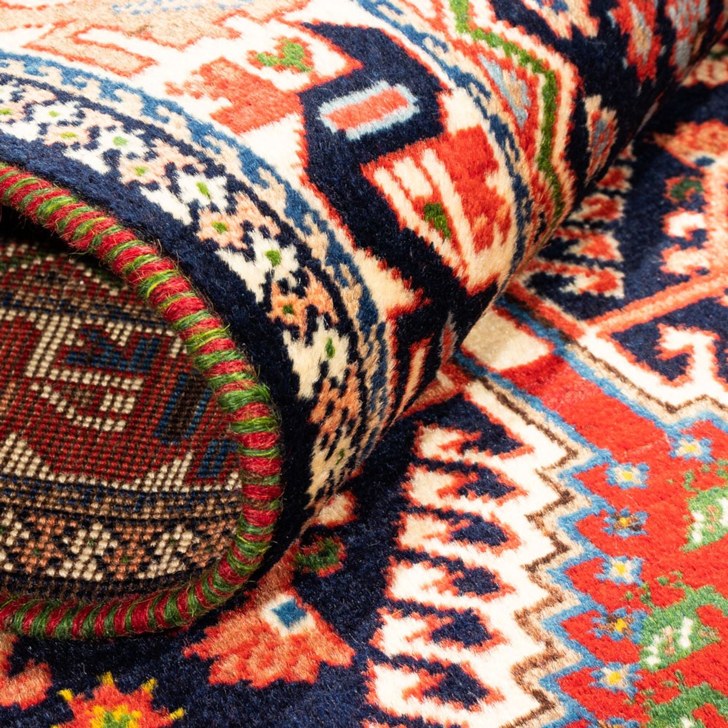 Tapis de couloir Tapis persan - Nomadic - 207 x 80 cm - bleu foncé
