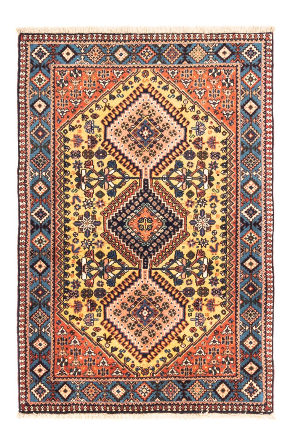 Tapis persan - Nomadic - 123 x 83 cm - jaune