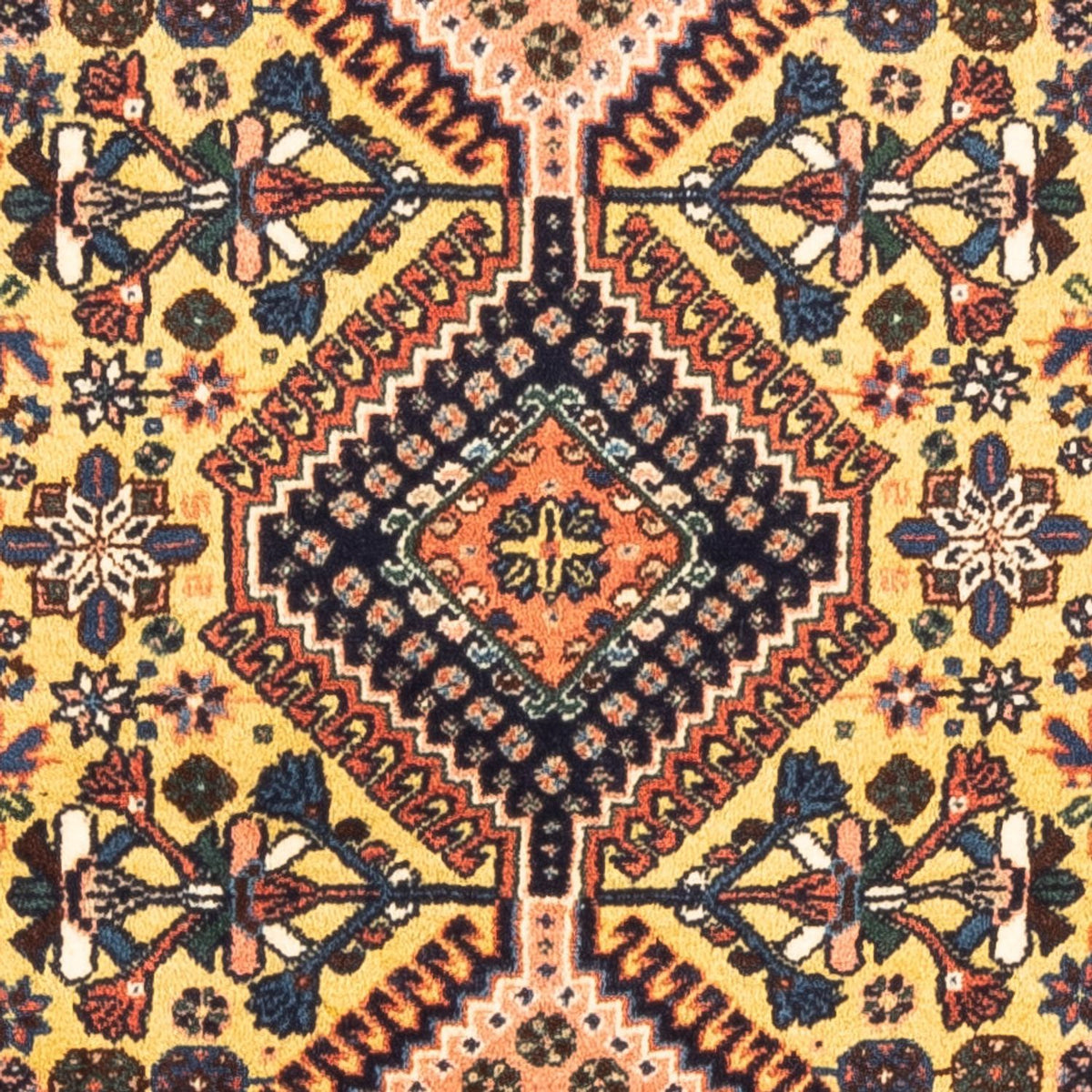 Tapis persan - Nomadic - 123 x 83 cm - jaune