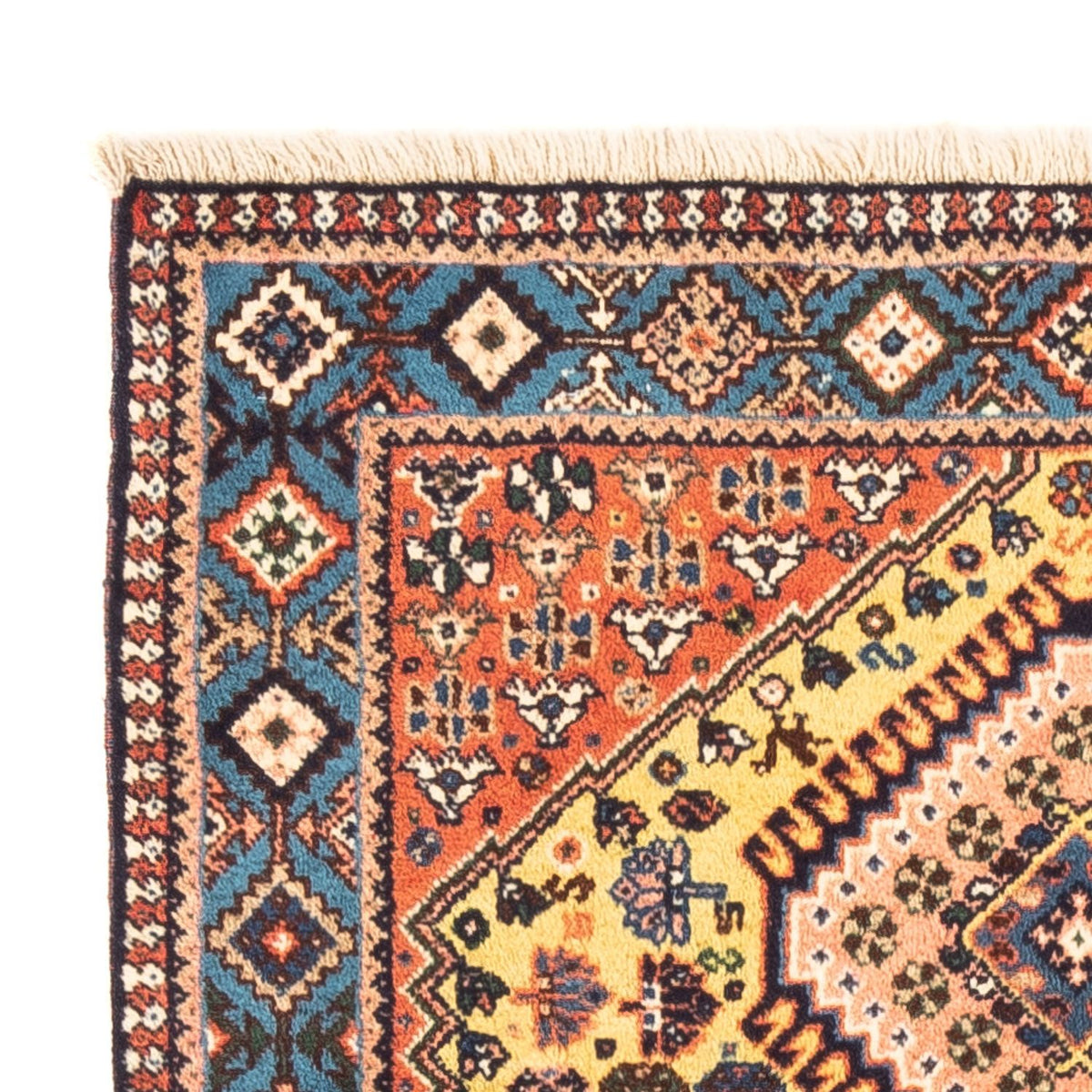 Tapis persan - Nomadic - 123 x 83 cm - jaune