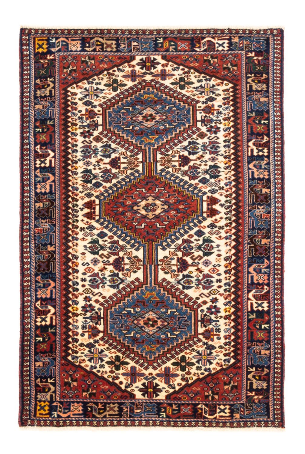 Tapis persan - Nomadic - 122 x 83 cm - crème