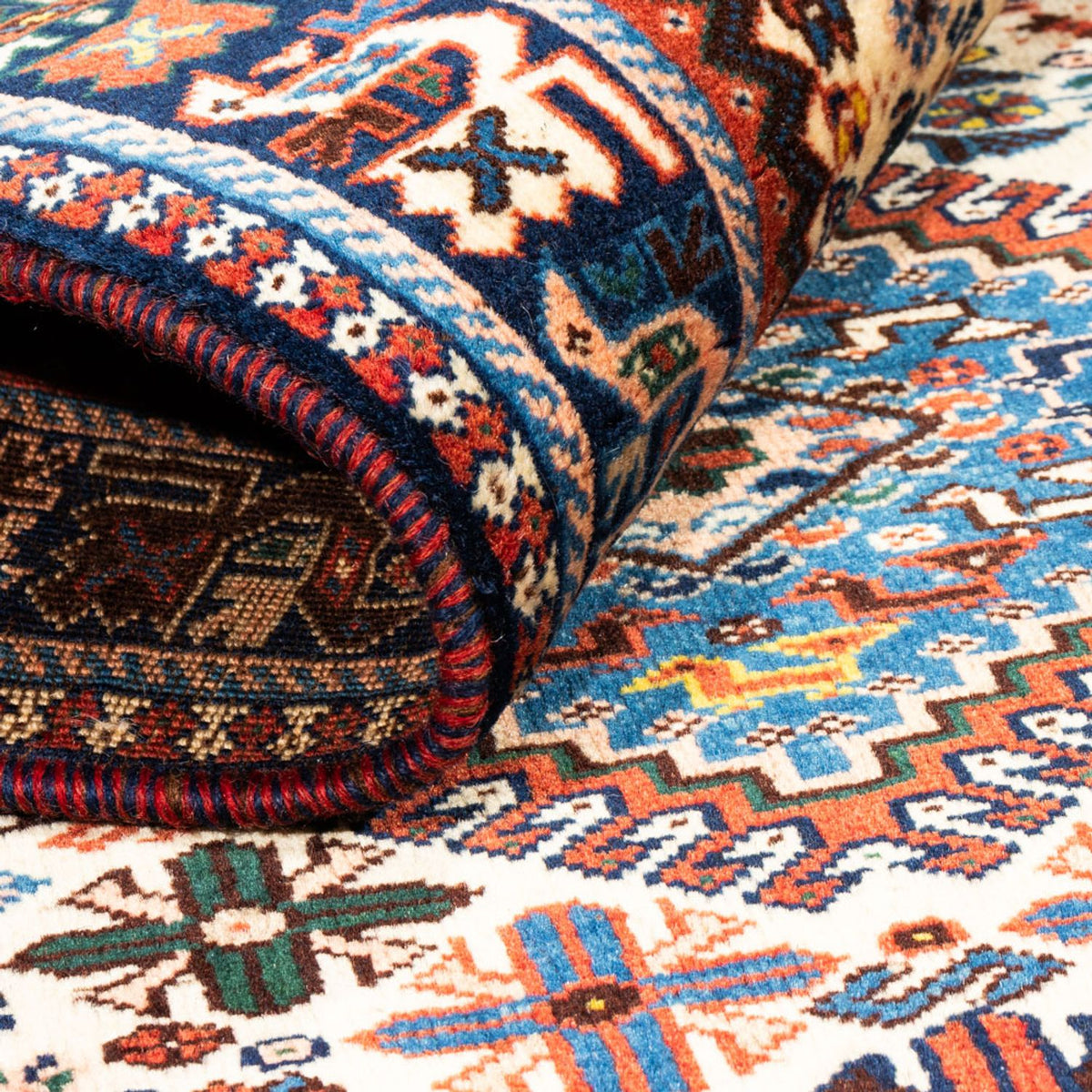 Tapis persan - Nomadic - 122 x 83 cm - crème