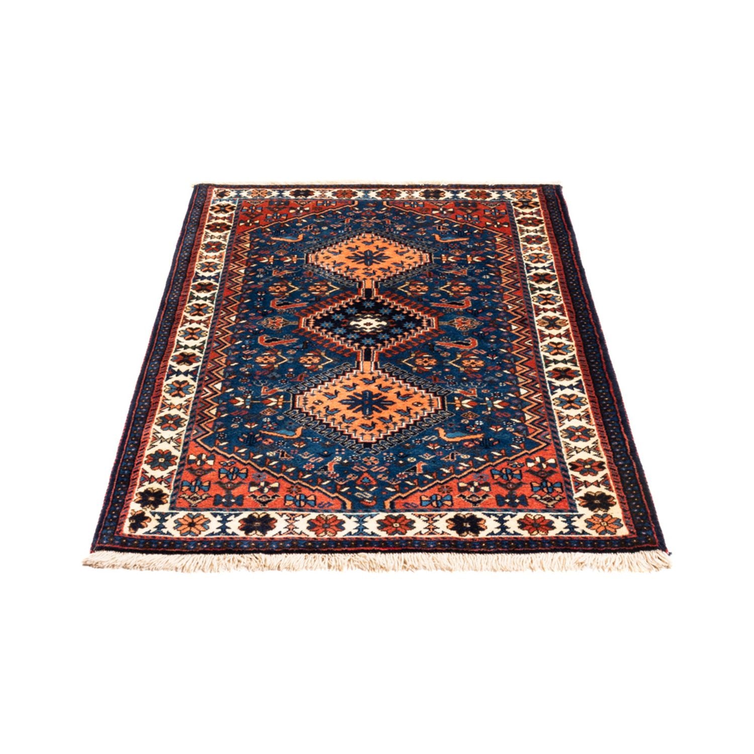 Tapis persan - Nomadic - 127 x 83 cm - bleu