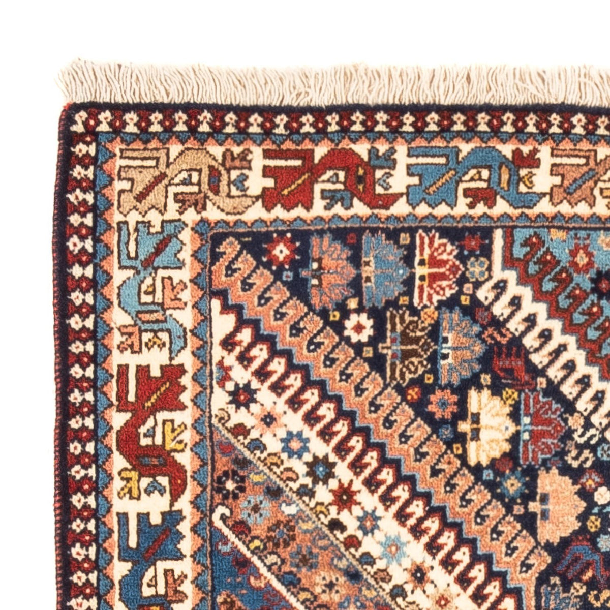 Tapis persan - Nomadic - 128 x 85 cm - bleu foncé