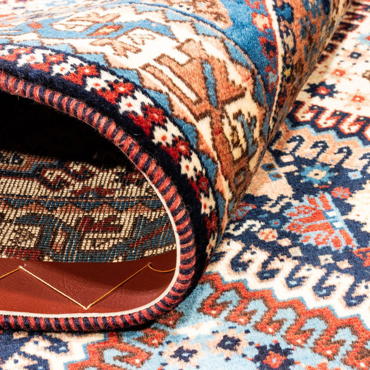 Tapis persan - Nomadic - 128 x 85 cm - bleu foncé