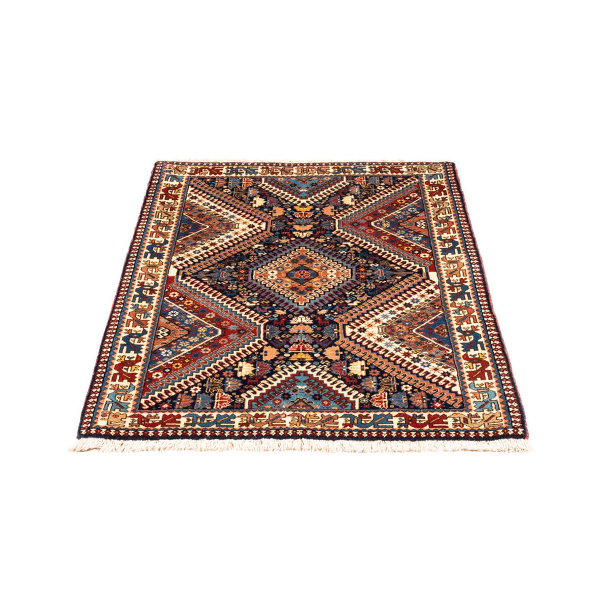 Tapis persan - Nomadic - 128 x 85 cm - bleu foncé