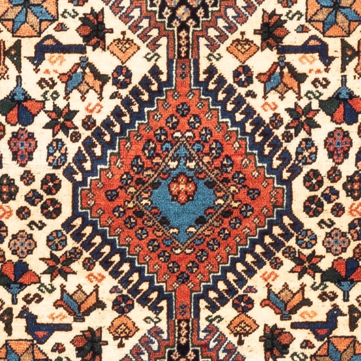 Tapis persan - Nomadic - 123 x 86 cm - crème