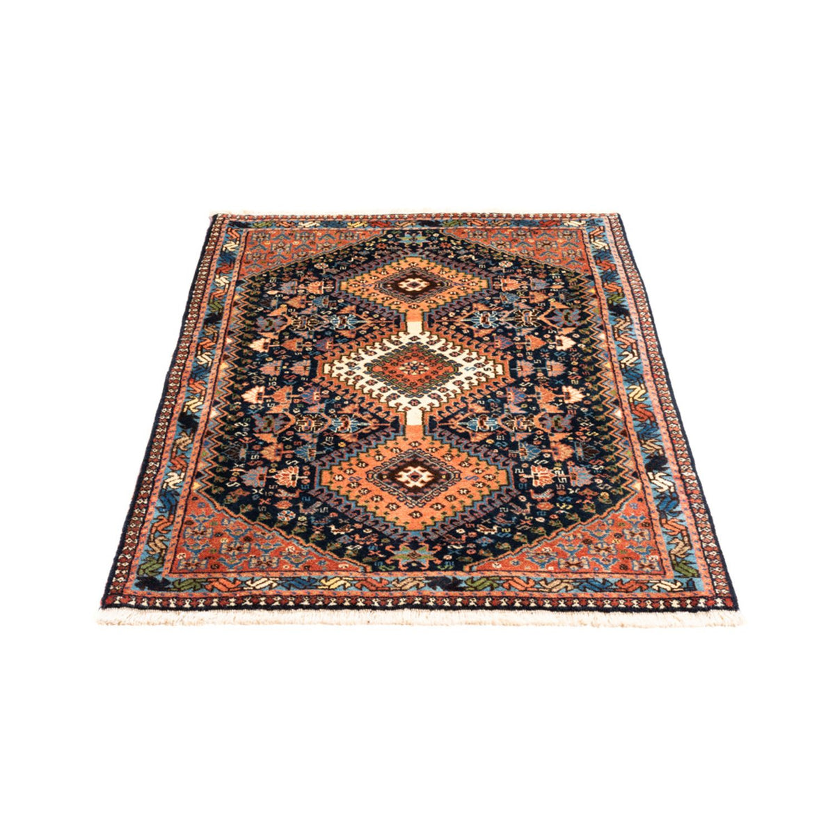 Tapis persan - Nomadic - 120 x 81 cm - bleu foncé