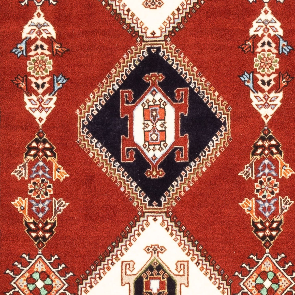 Tapis de couloir Tapis persan - Nomadic - 208 x 84 cm - rouge