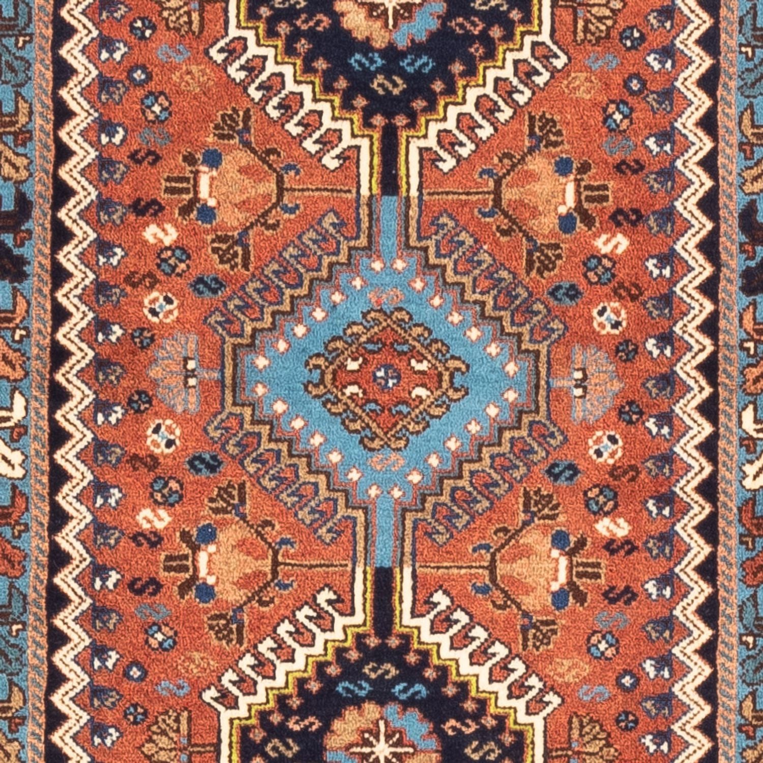 Tapis de couloir Tapis persan - Nomadic - 200 x 62 cm - rouge