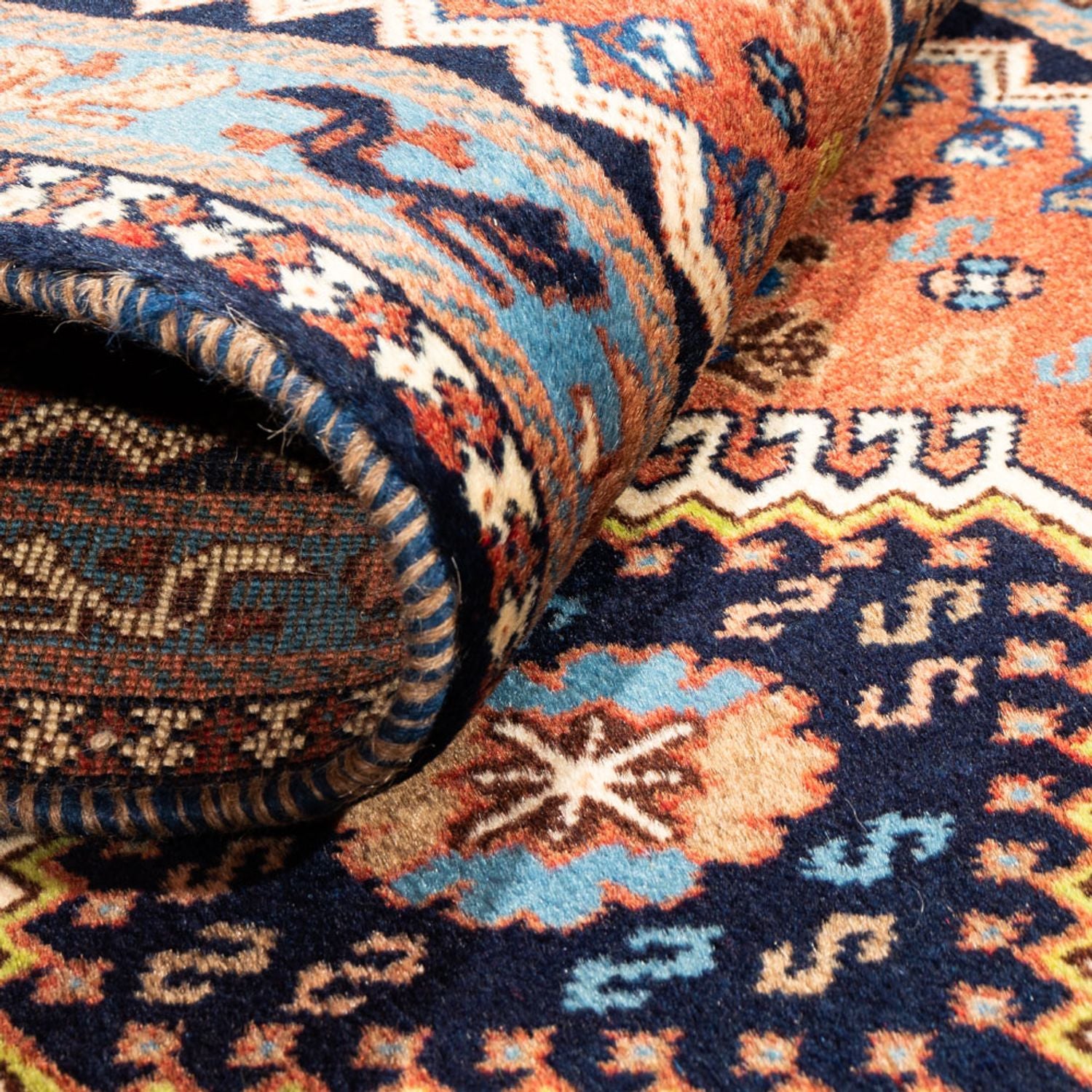 Tapis de couloir Tapis persan - Nomadic - 200 x 62 cm - rouge