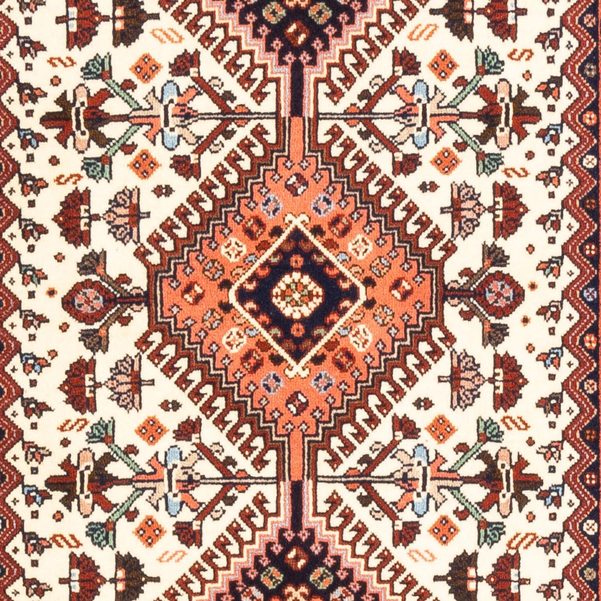 Tapis de couloir Tapis persan - Nomadic - 215 x 83 cm - crème