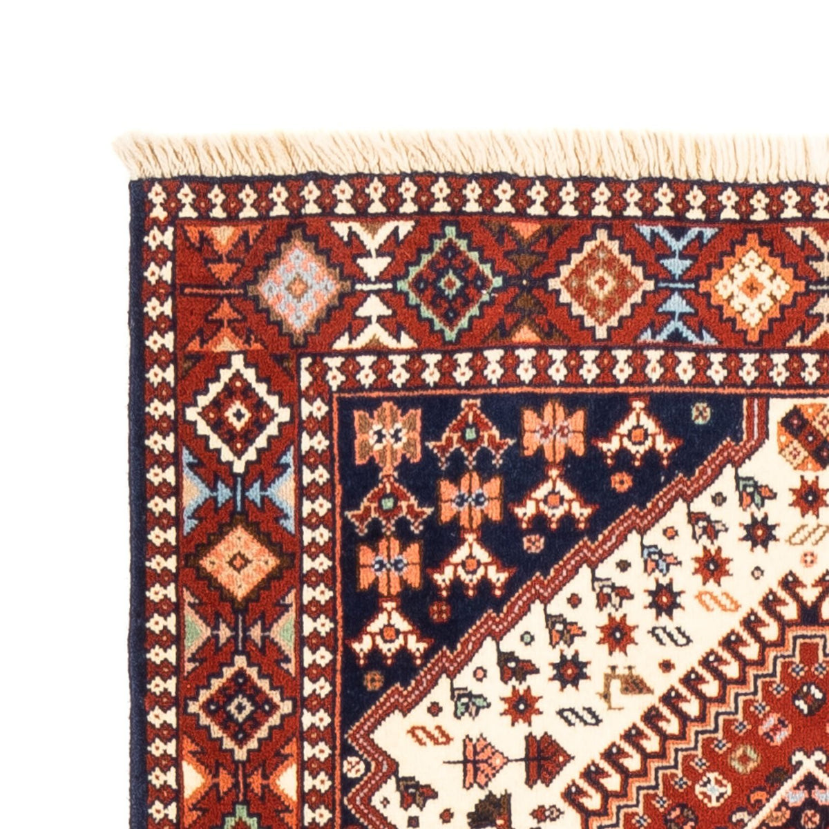 Tapis de couloir Tapis persan - Nomadic - 215 x 83 cm - crème