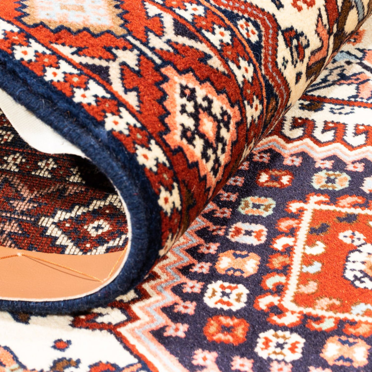 Tapis de couloir Tapis persan - Nomadic - 215 x 83 cm - crème