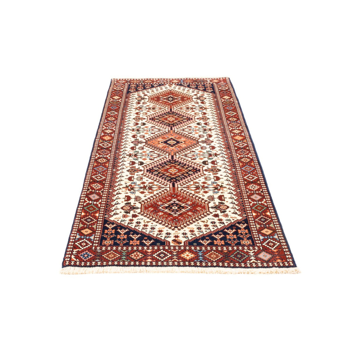 Tapis de couloir Tapis persan - Nomadic - 215 x 83 cm - crème