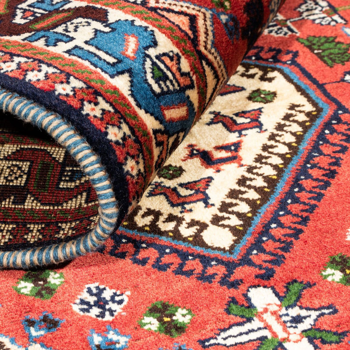 Tapis persan - Nomadic - 127 x 80 cm - rouge