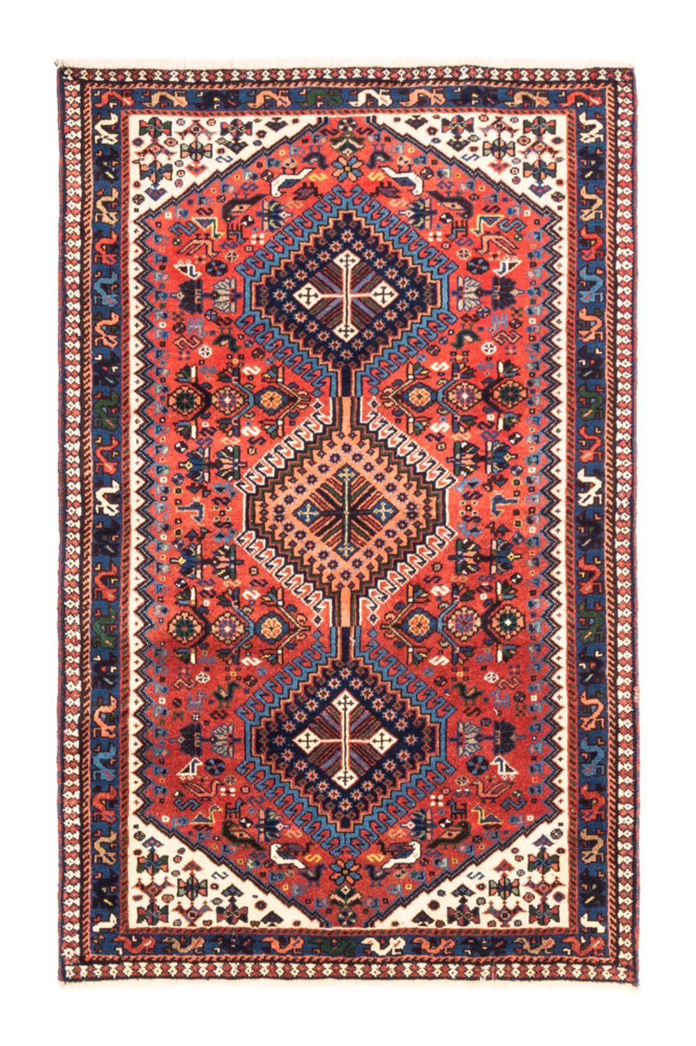 Tapis persan - Nomadic - 124 x 80 cm - rouge