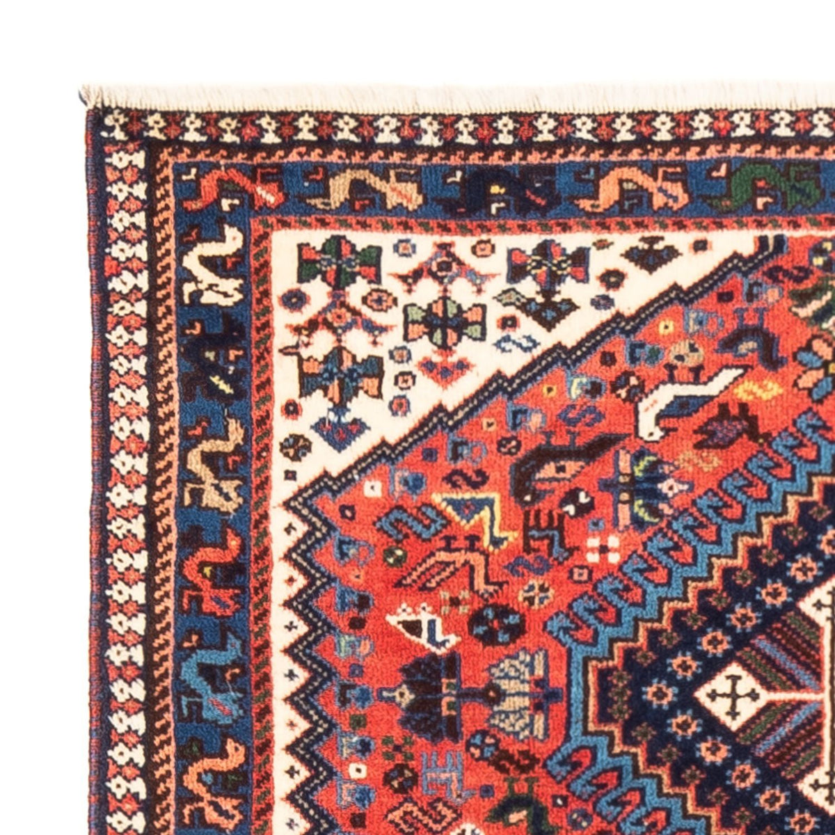 Tapis persan - Nomadic - 124 x 80 cm - rouge