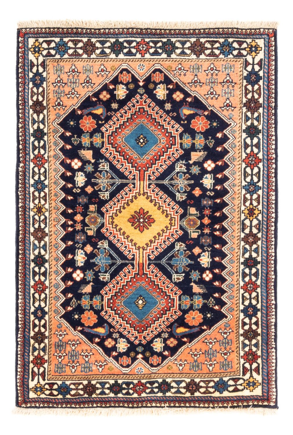 Tapis persan - Nomadic - 120 x 84 cm - bleu foncé