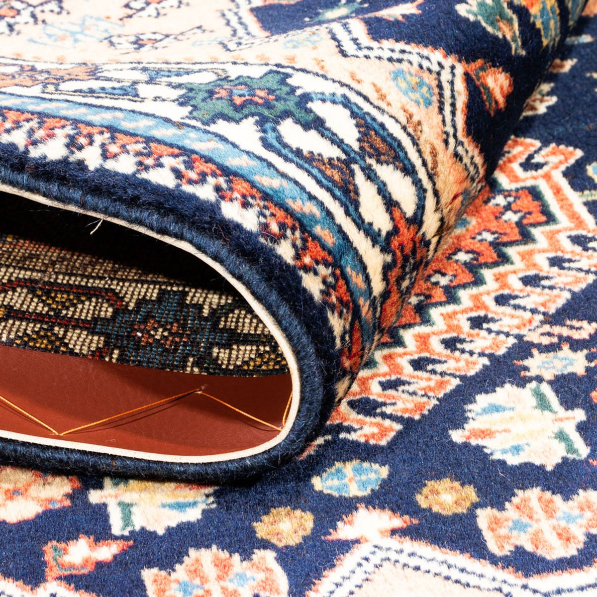 Tapis persan - Nomadic - 120 x 84 cm - bleu foncé