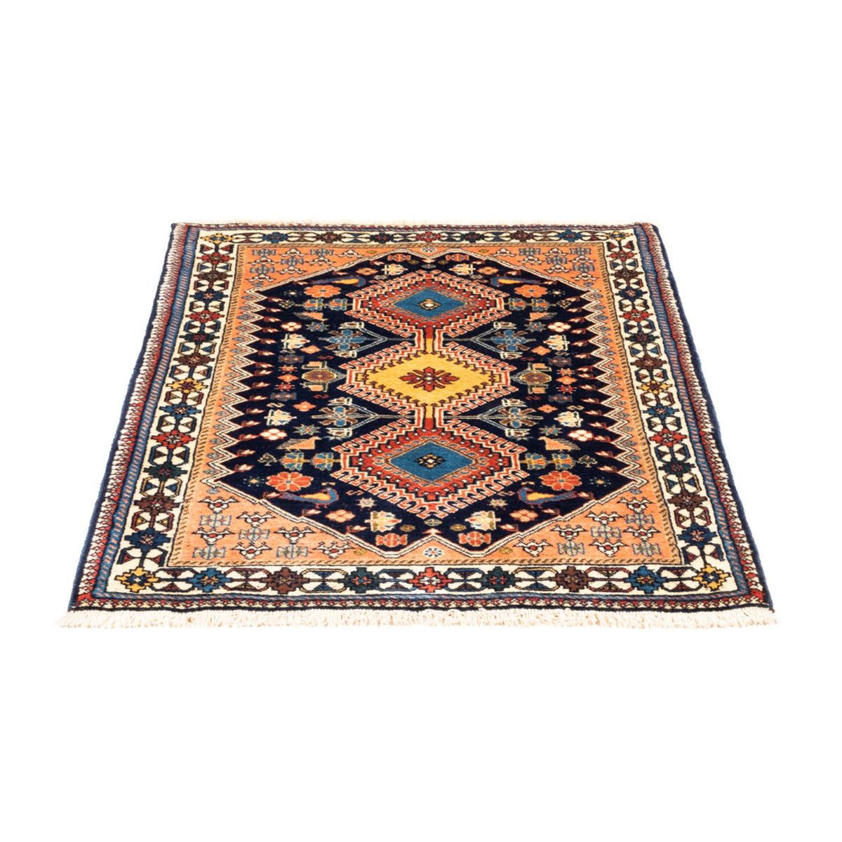Tapis persan - Nomadic - 120 x 84 cm - bleu foncé