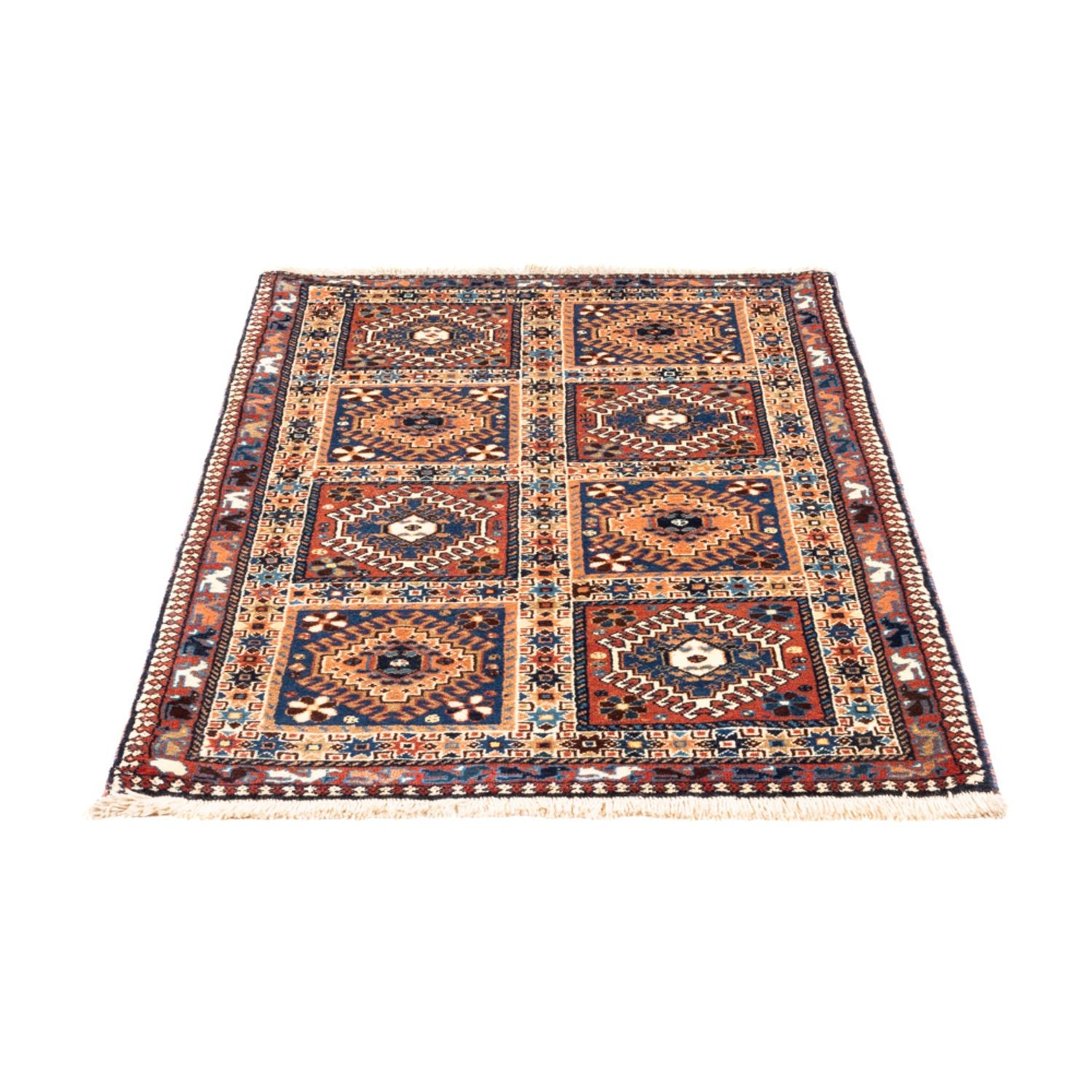 Tapis persan - Nomadic - 132 x 82 cm - multicolore