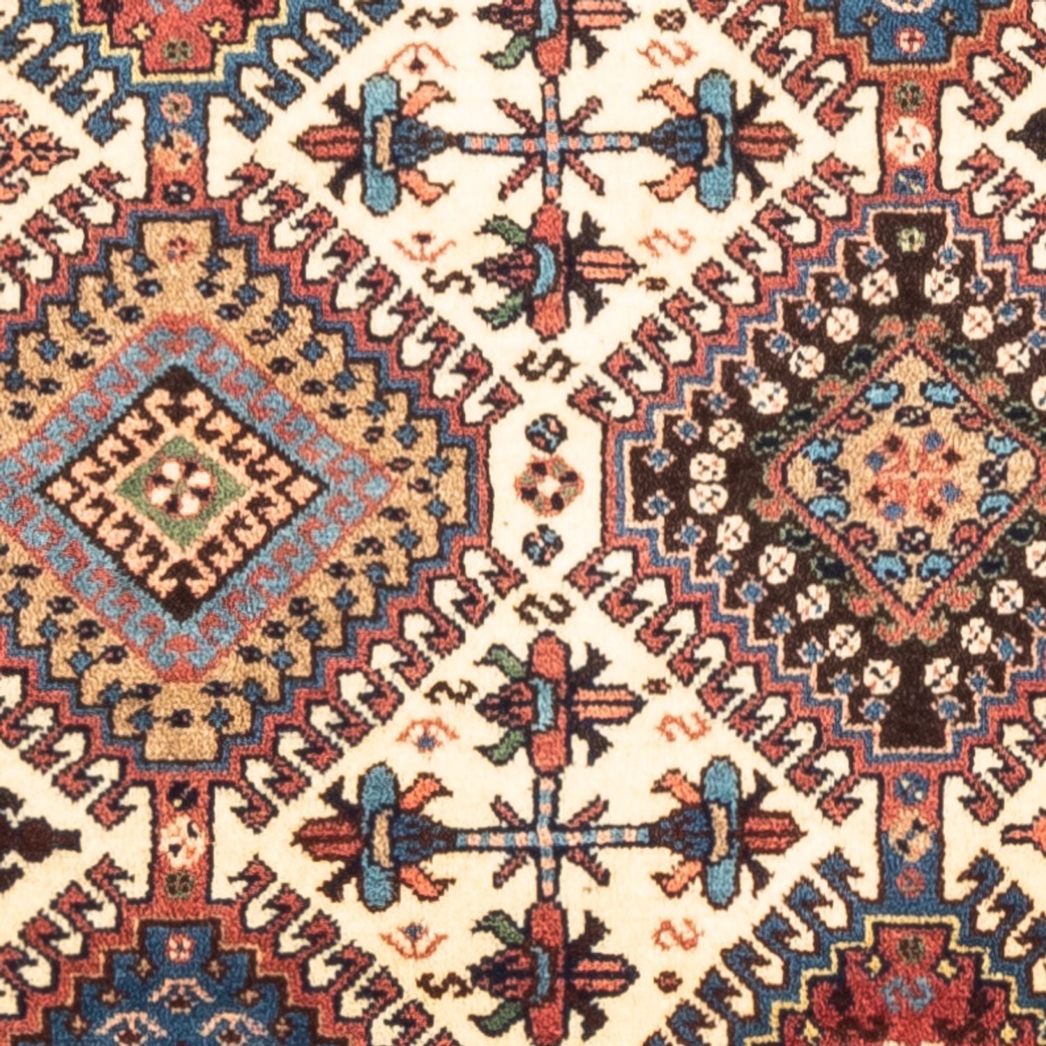 Tapis persan - Nomadic - 130 x 83 cm - crème