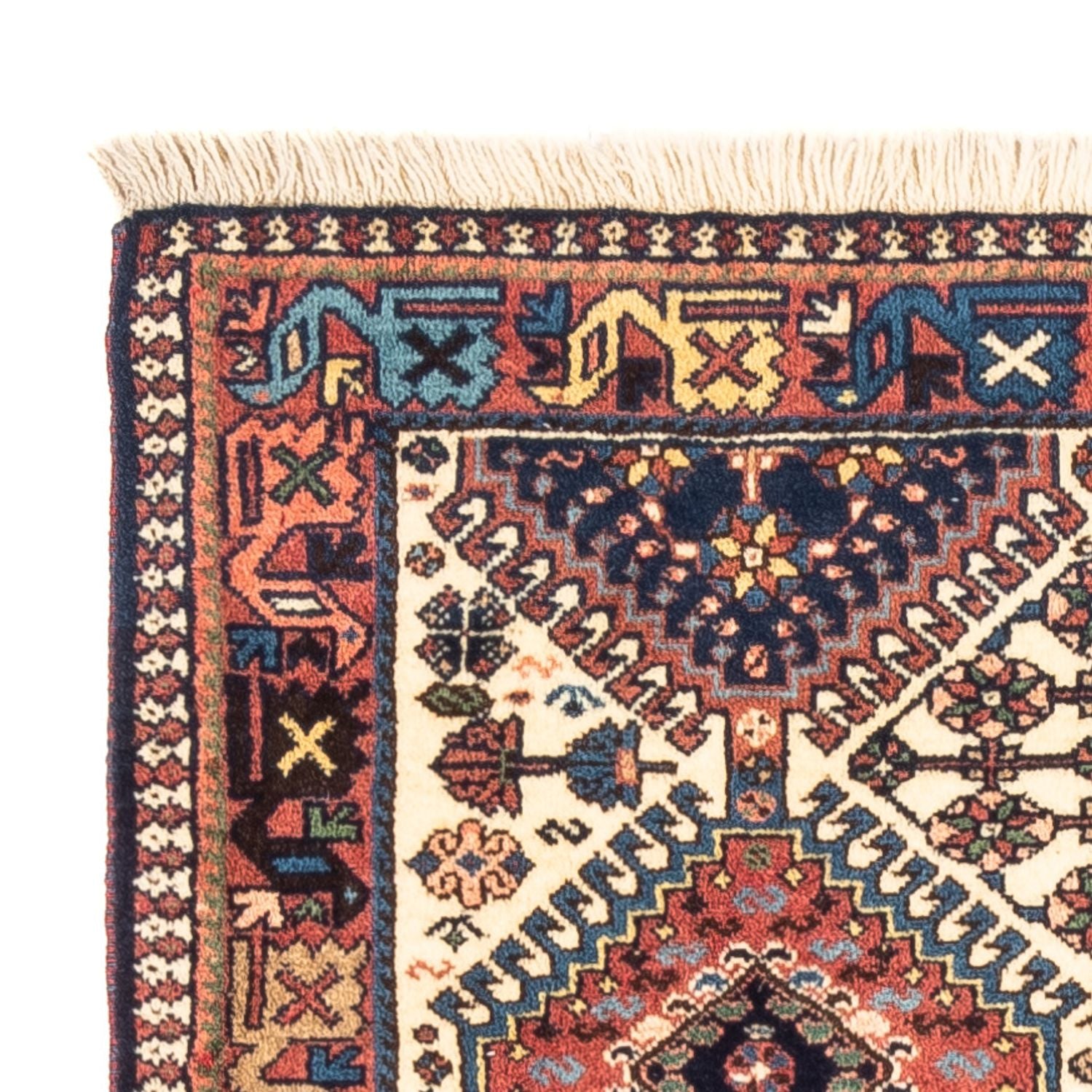 Tapis persan - Nomadic - 130 x 83 cm - crème