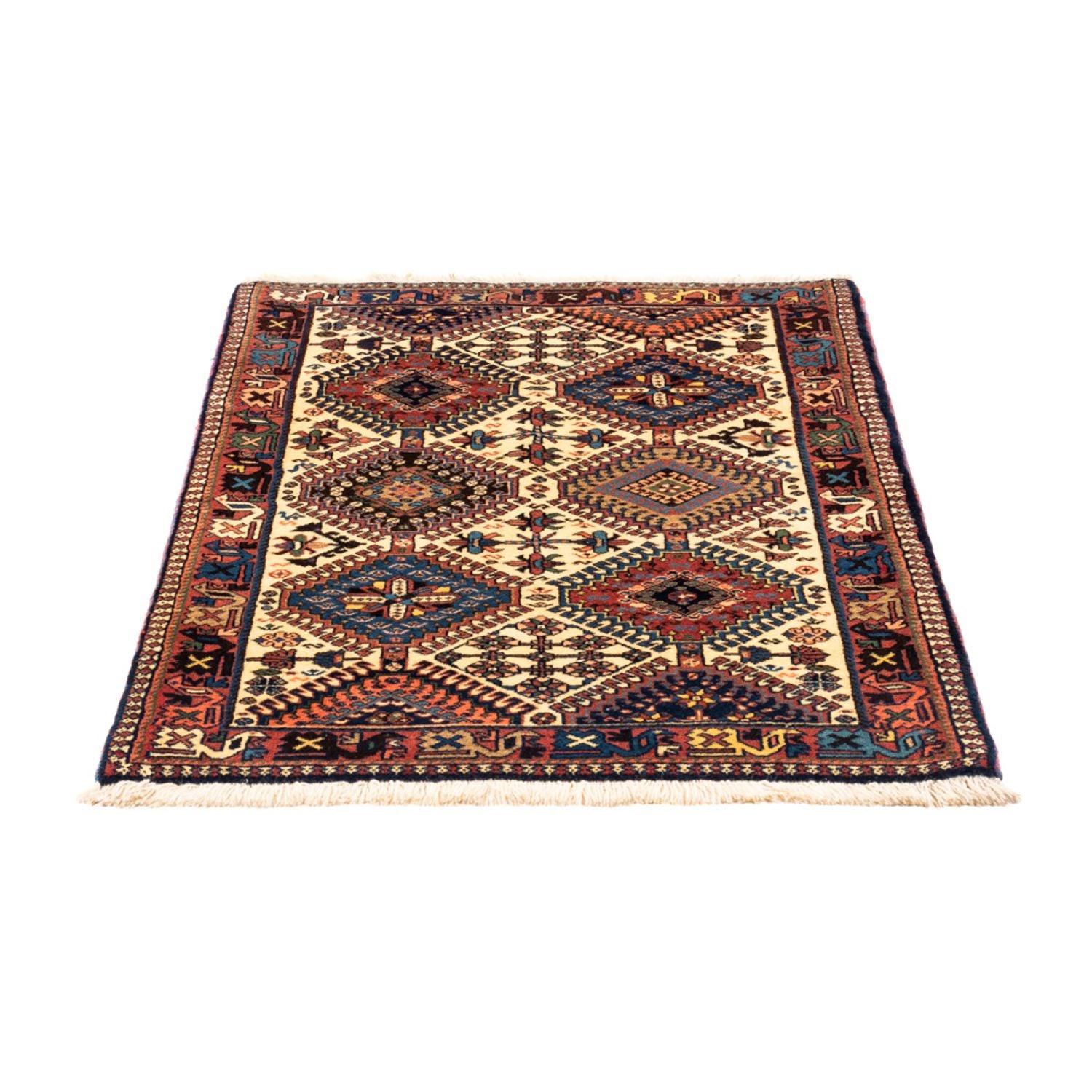 Tapis persan - Nomadic - 130 x 83 cm - crème