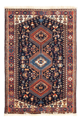 Tapis persan - Nomadic - 125 x 83 cm - bleu foncé