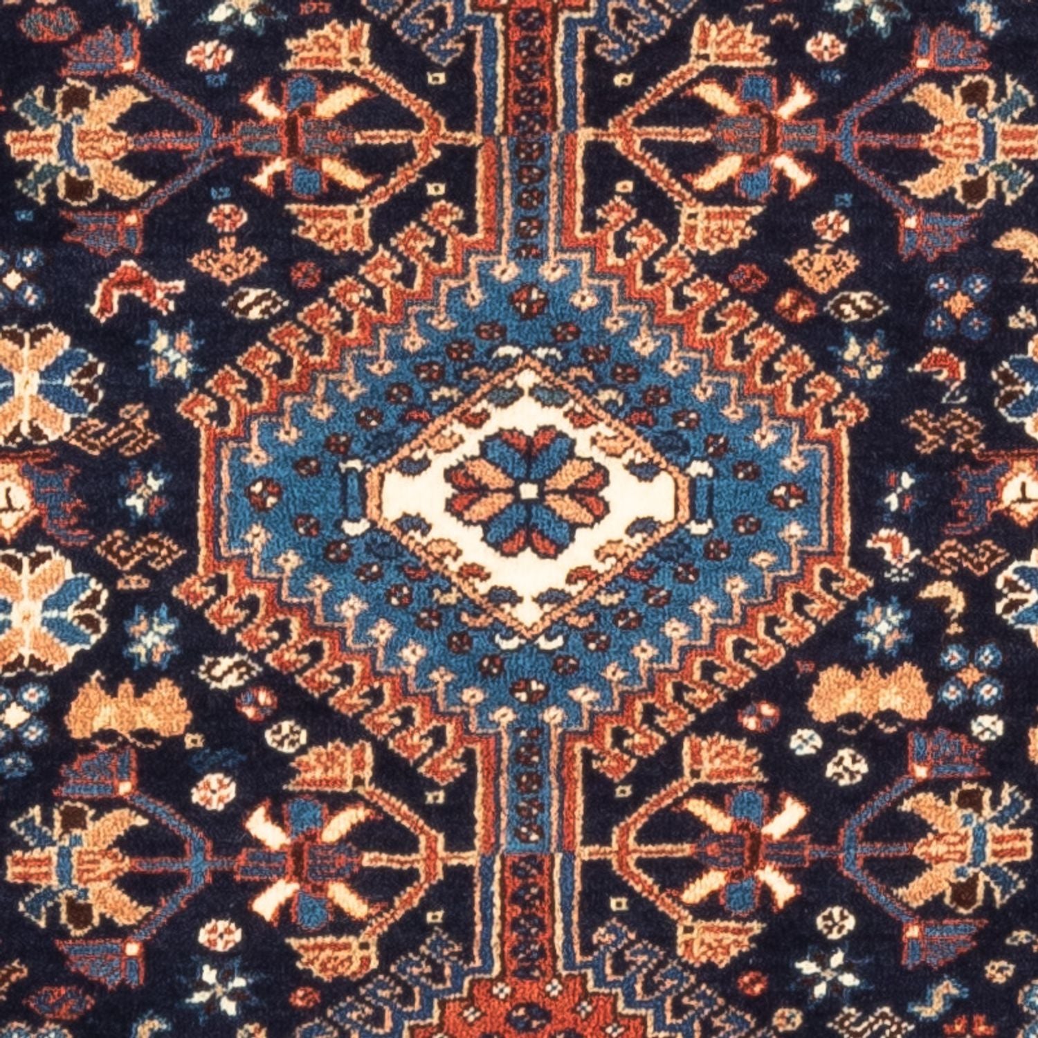 Tapis persan - Nomadic - 125 x 83 cm - bleu foncé