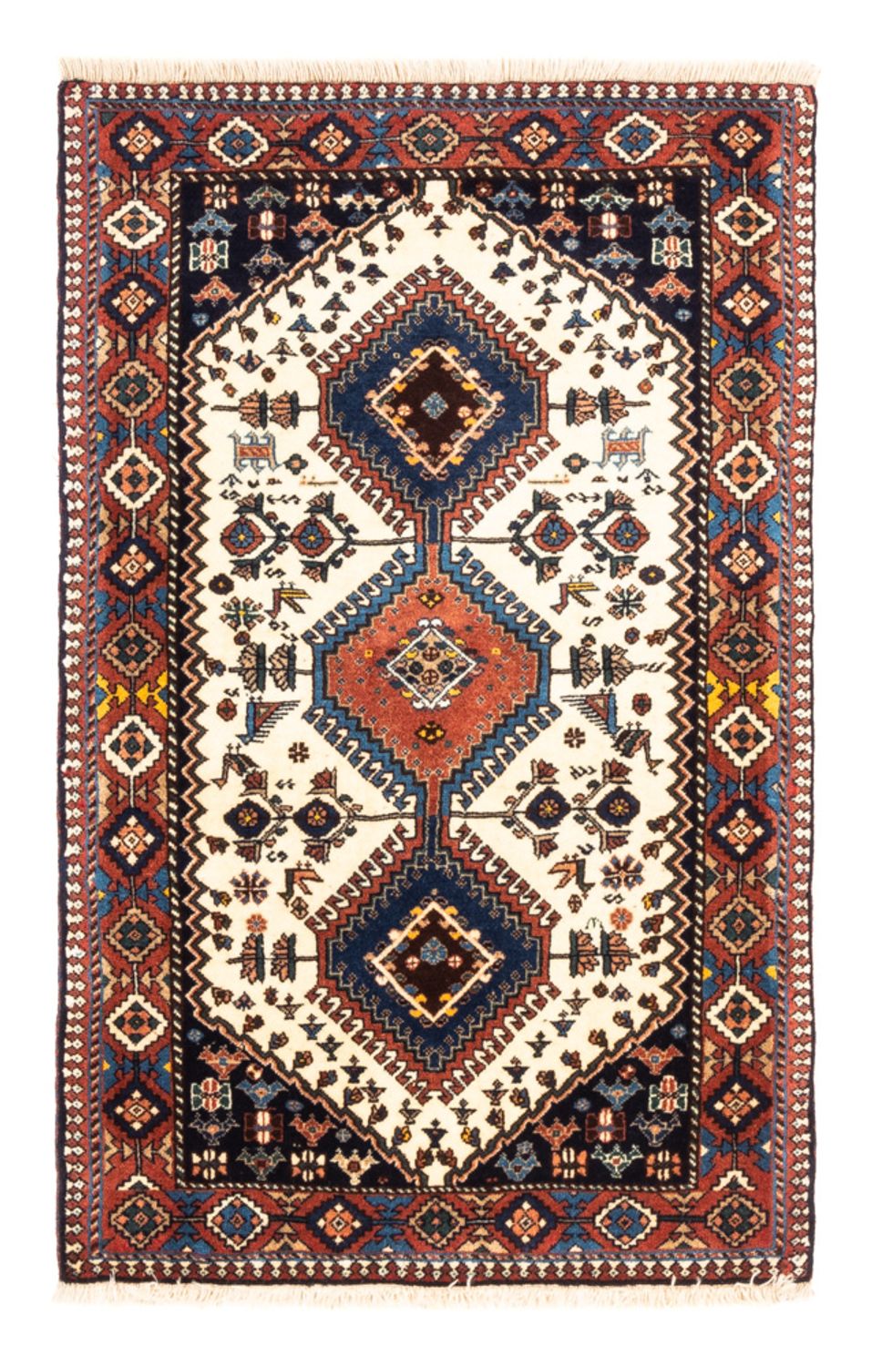 Tapis persan - Nomadic - 130 x 80 cm - crème
