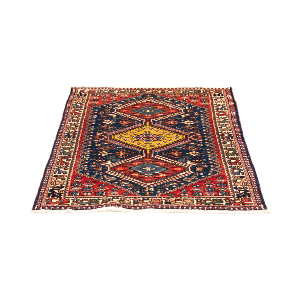 Tapis persan - Nomadic - 120 x 83 cm - bleu foncé