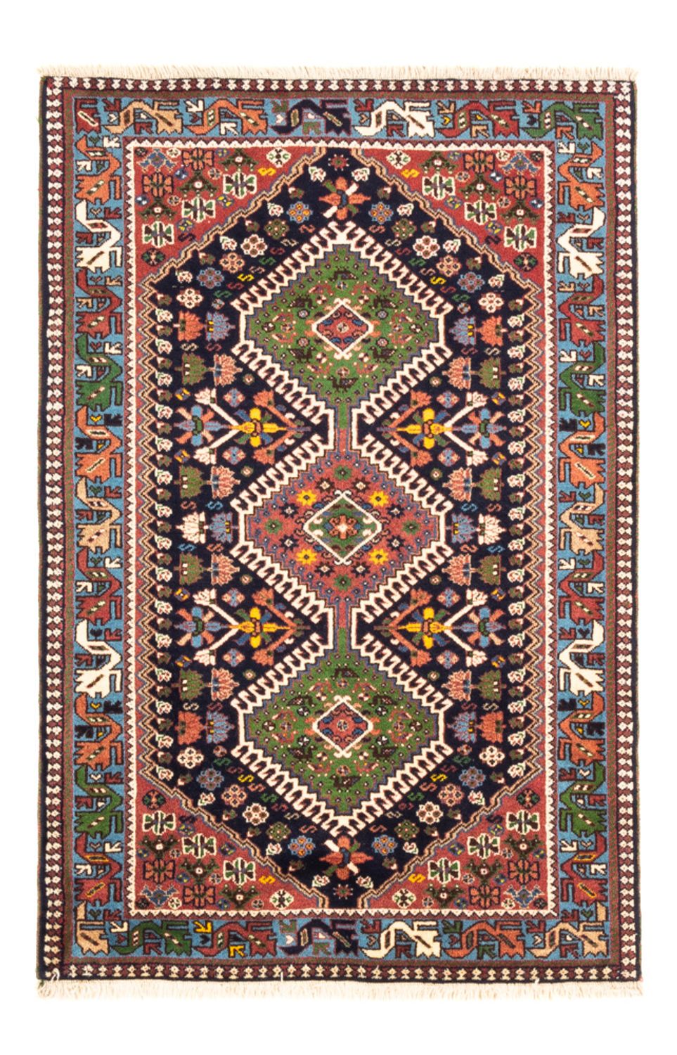 Tapis persan - Nomadic - 128 x 82 cm - vert