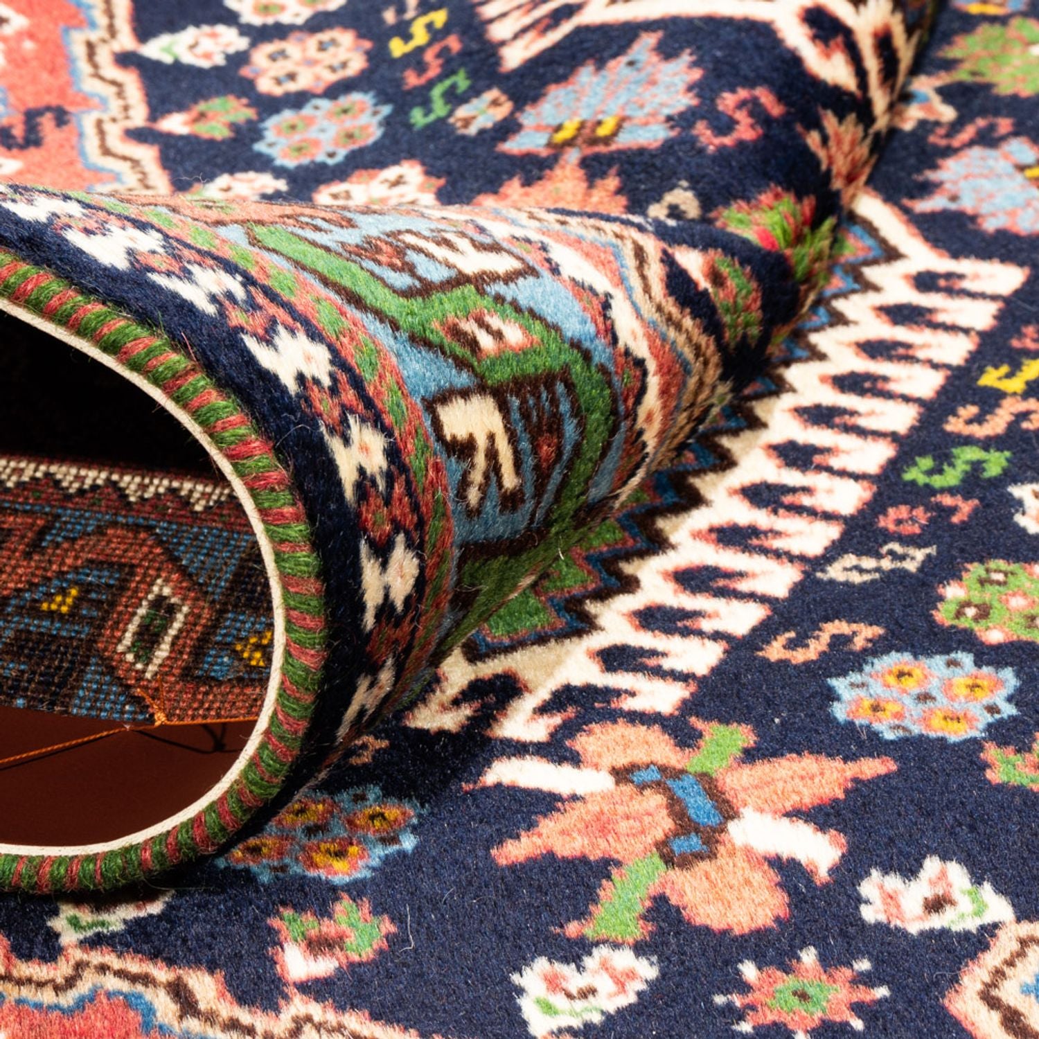 Tapis persan - Nomadic - 128 x 82 cm - vert