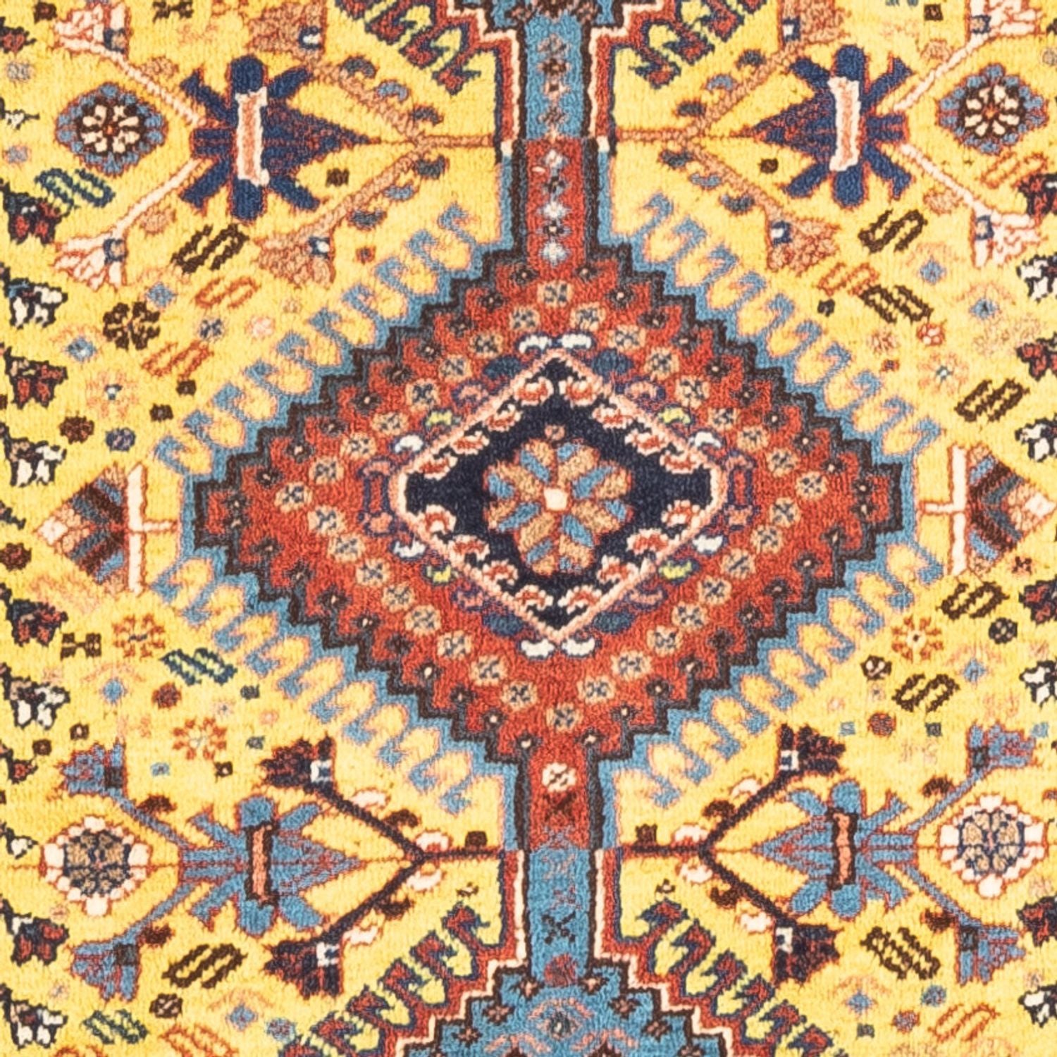Tapis persan - Nomadic - 126 x 80 cm - jaune