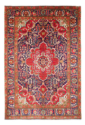 Tapis persan - Tabriz - 300 x 206 cm - bleu foncé