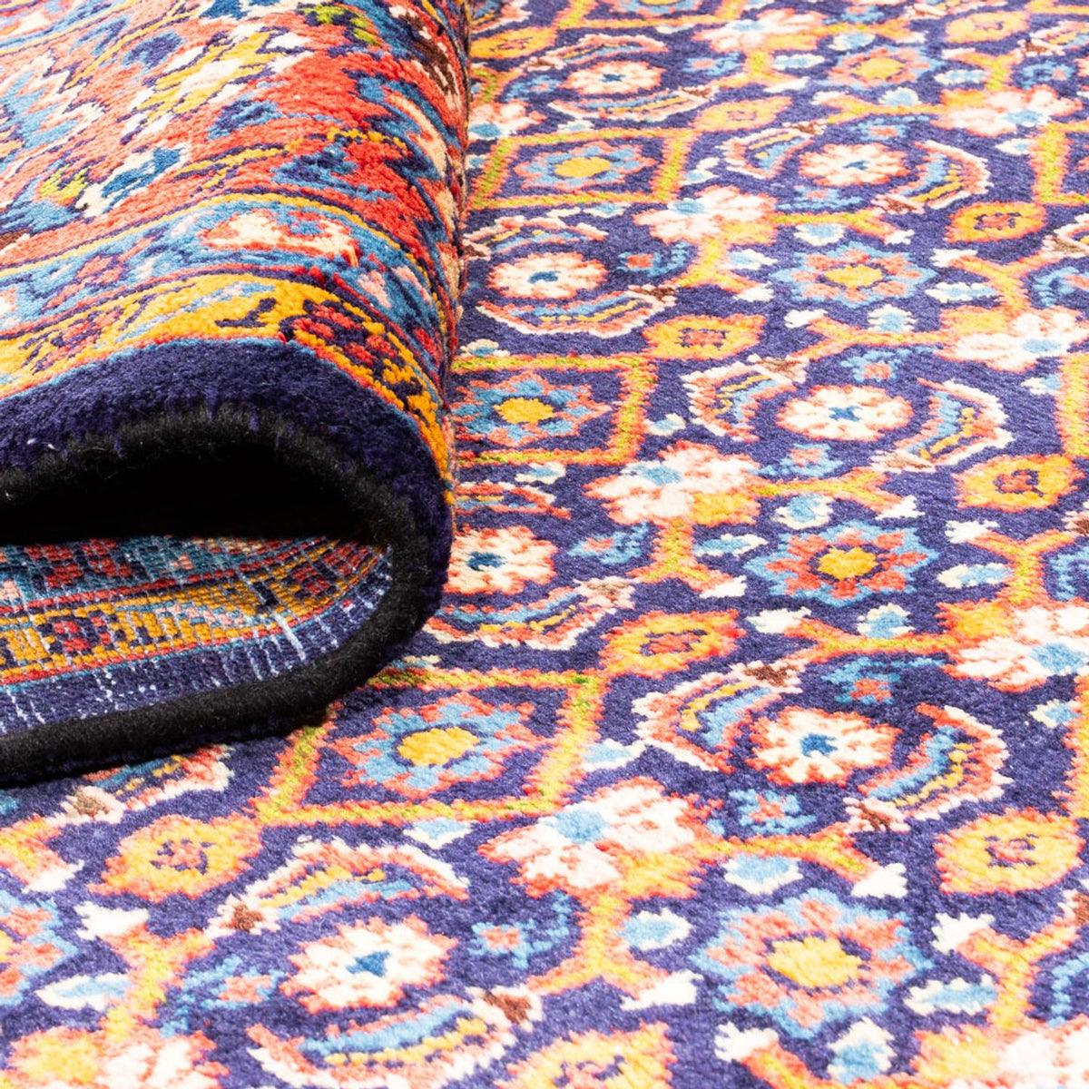 Tapis persan - Nomadic - 321 x 240 cm - bleu foncé