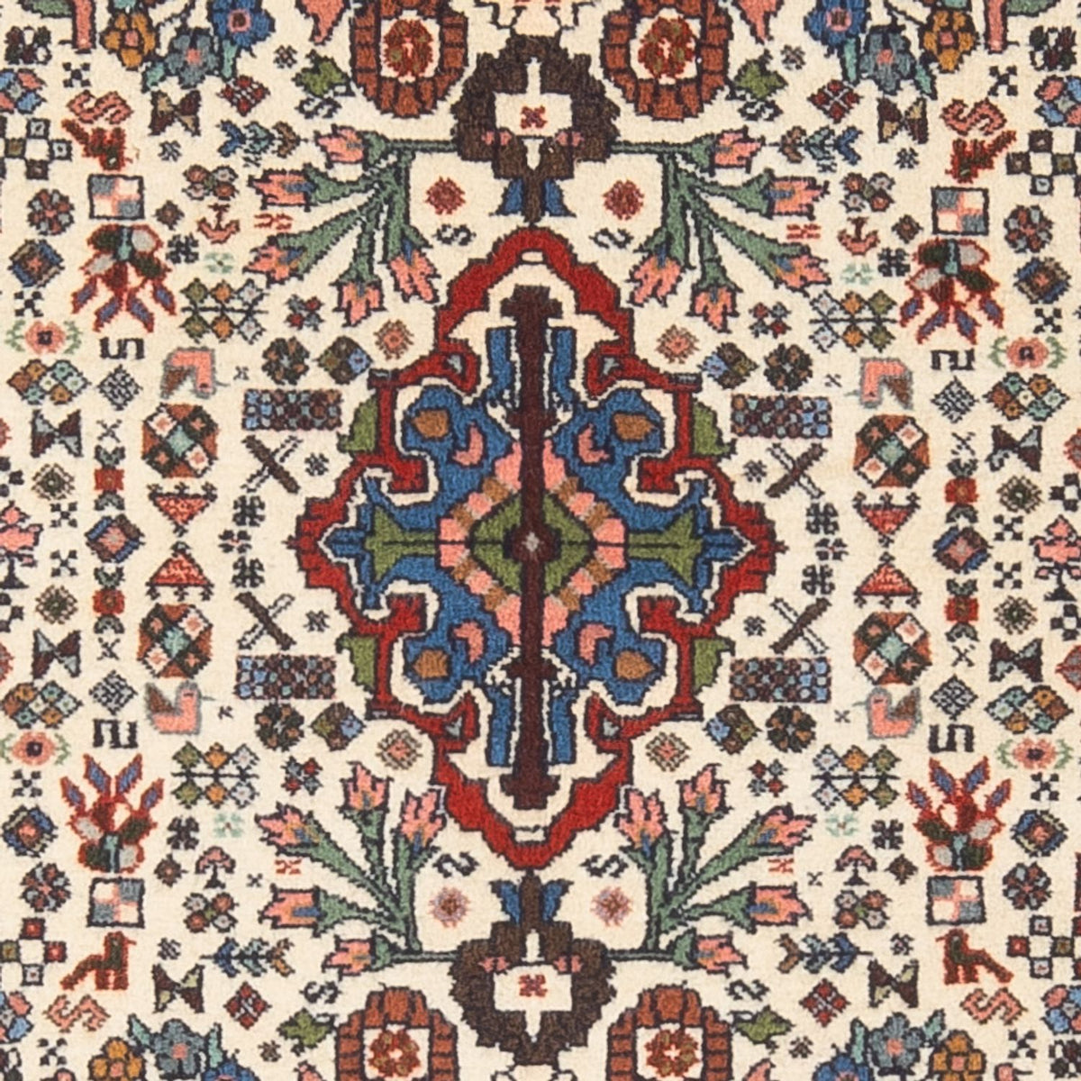 Tapis persan - Nomadic - 140 x 106 cm - crème