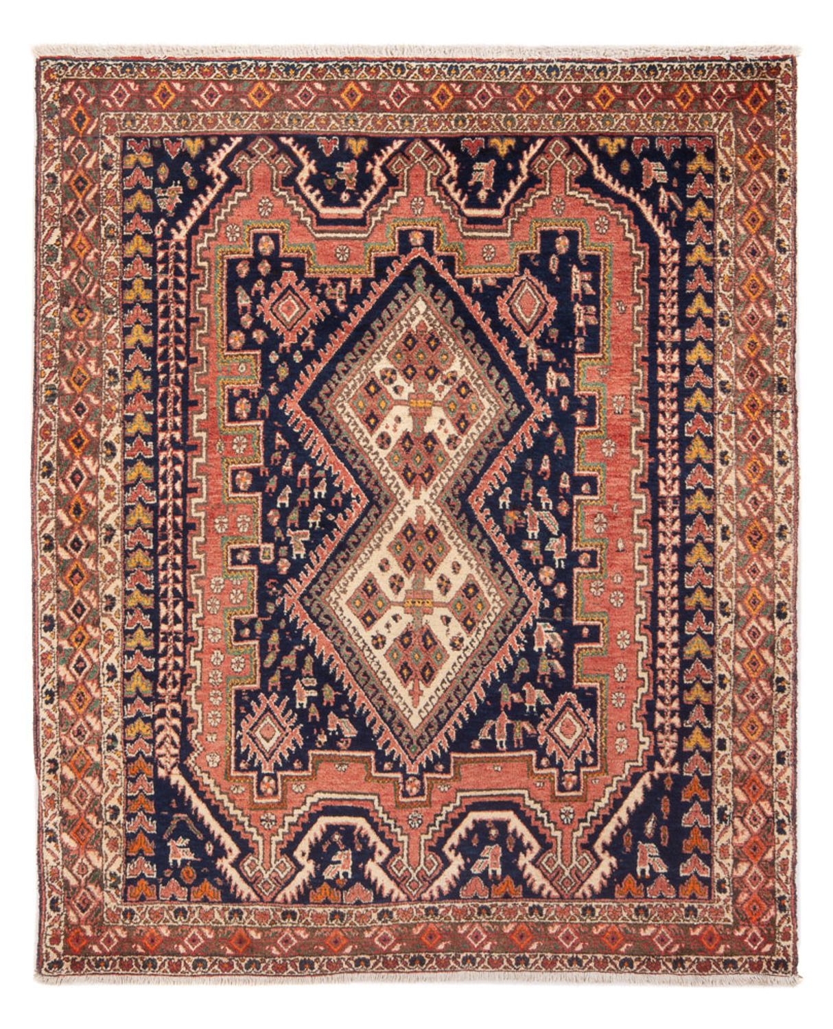 Tapis persan - Nomadic - 167 x 133 cm - rouge