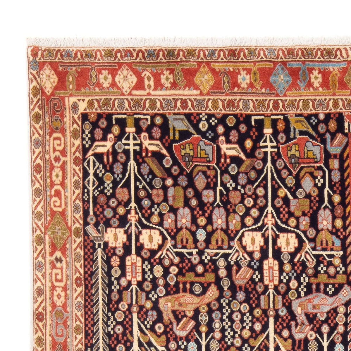 Tapis persan - Nomadic - 200 x 154 cm - bleu foncé