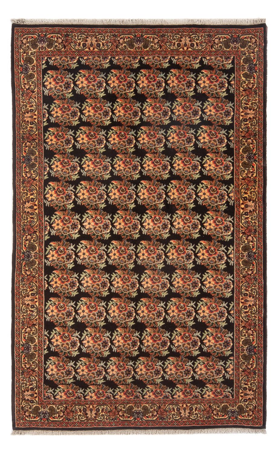 Tapis de couloir Tapis persan - Bidjar - 222 x 128 cm - bleu foncé