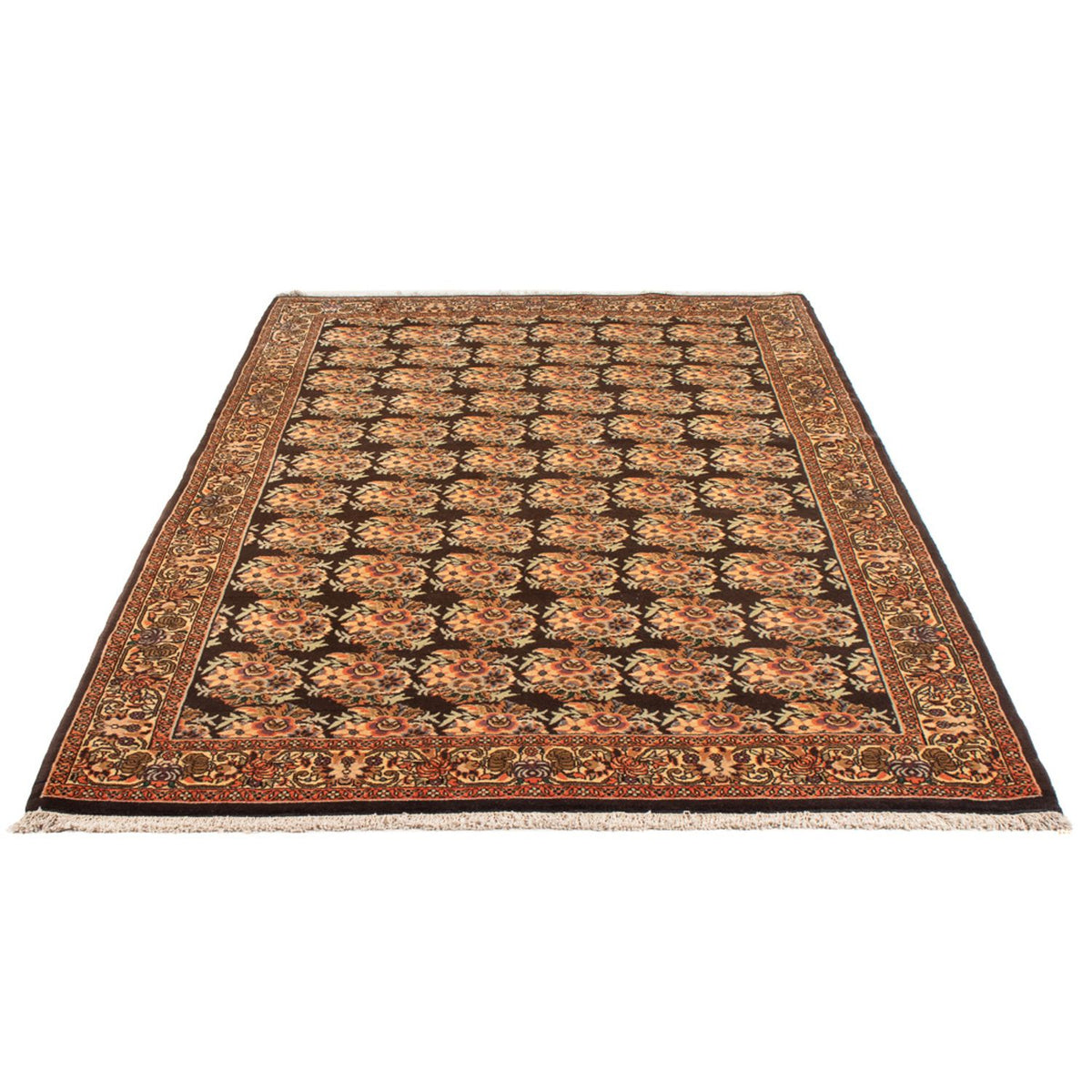 Tapis de couloir Tapis persan - Bidjar - 222 x 128 cm - bleu foncé