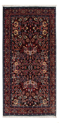 Tapis persan - Bidjar - 117 x 60 cm - bleu foncé