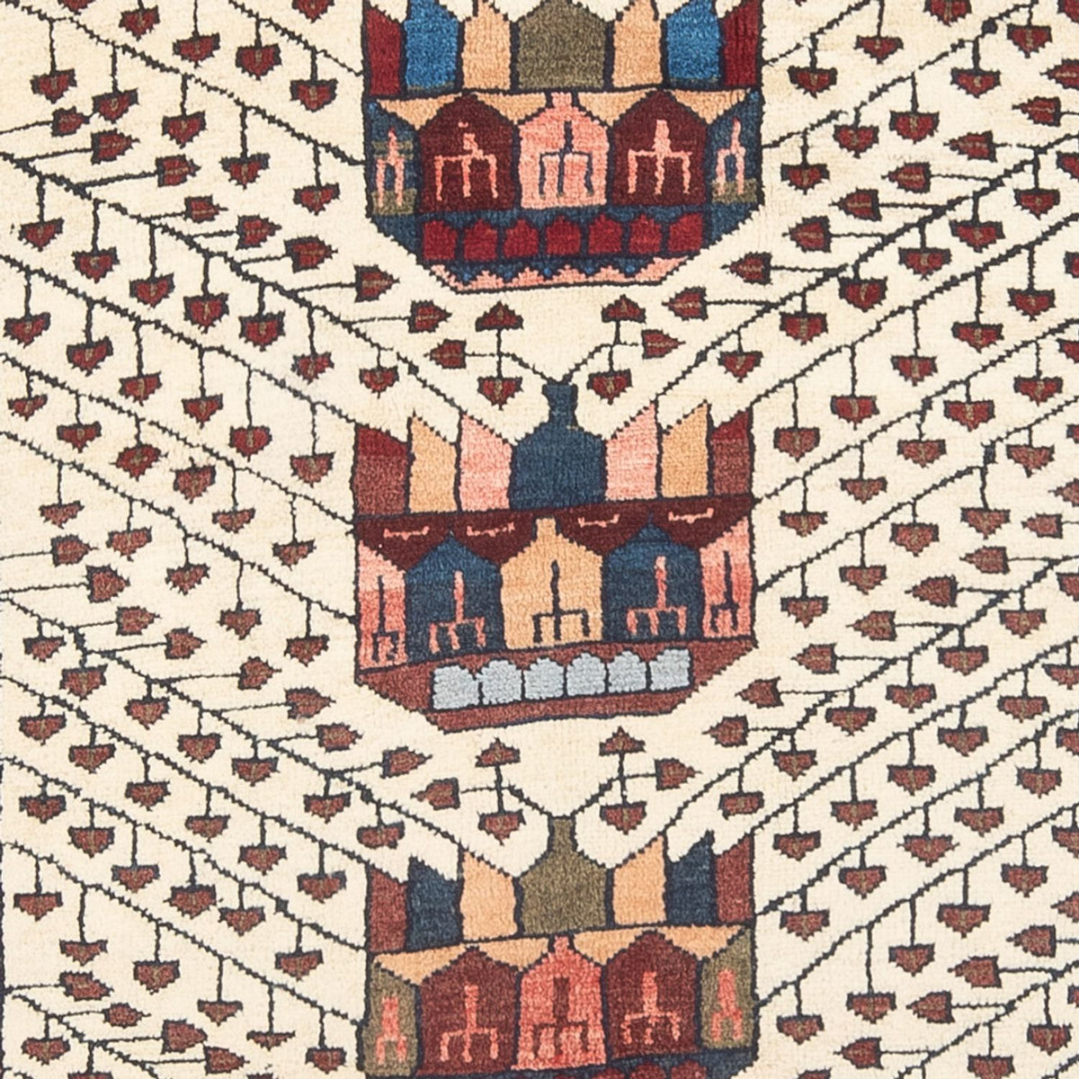 Tapis persan - Nomadic - 206 x 124 cm - crème