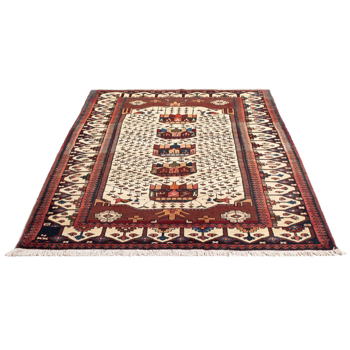 Tapis persan - Nomadic - 206 x 124 cm - crème